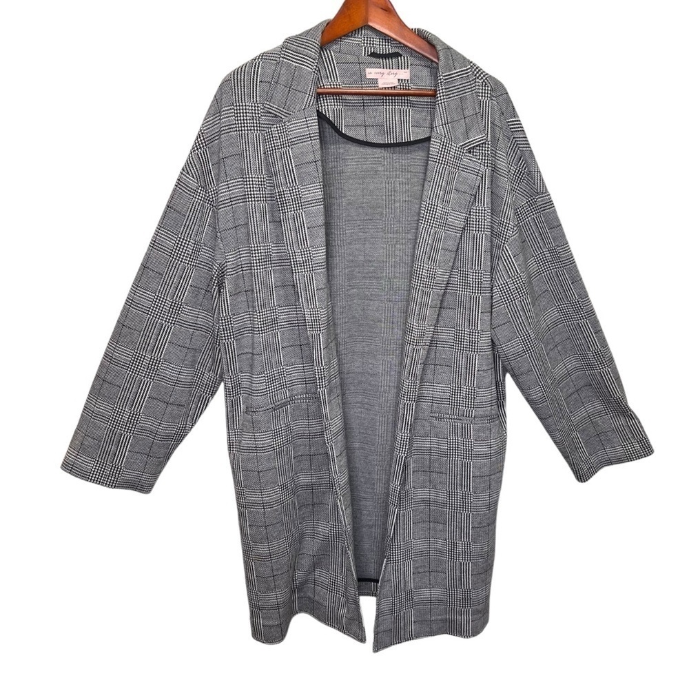 Pennington's In Every Story Academia Black & White Duster Blazer Size X